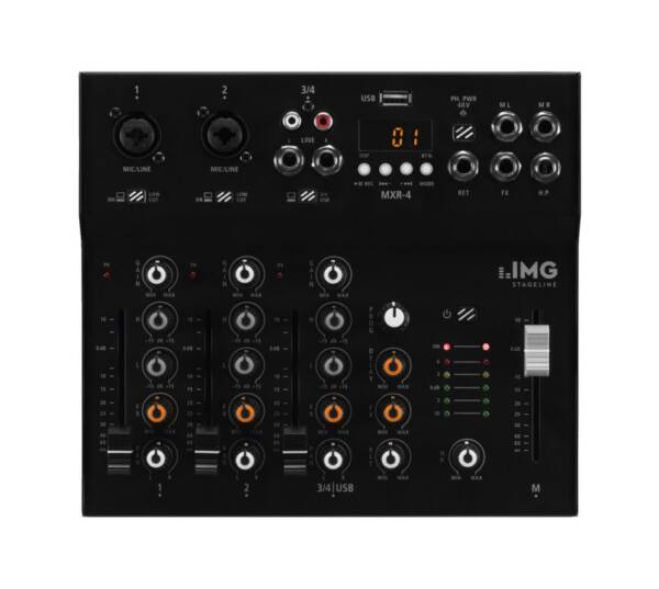 IMG Stageline MXR-4 Analogue Mixer with USB