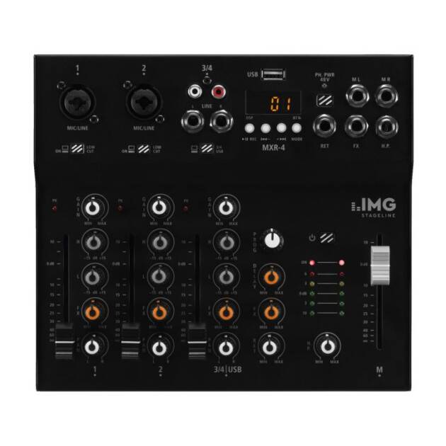 IMG Stageline MXR-4 Analogue Mixer with USB